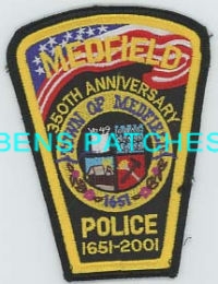 MASSACHUSETTS,MEDFIELD POLICE ANNIVERSARY 350TH 1